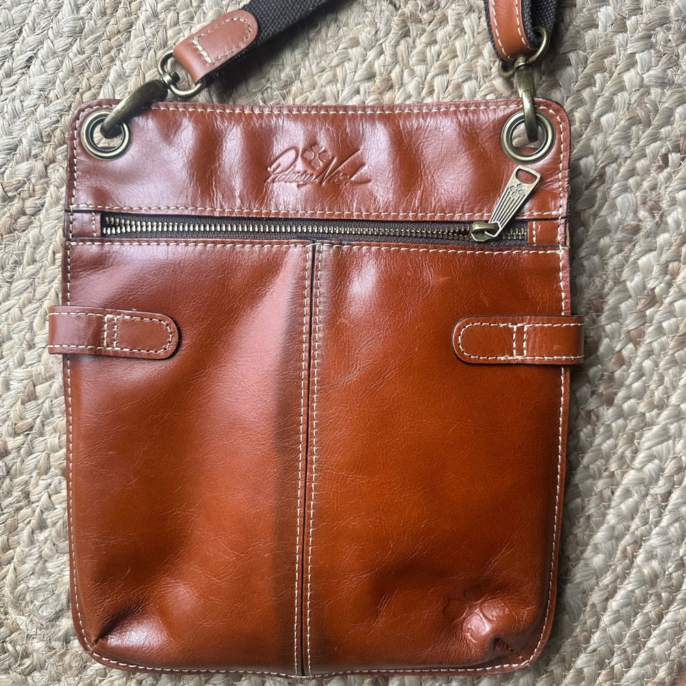 Patricia Nash Leather Crossbody Bag - Chestnut Brown - Picture 2 of 12